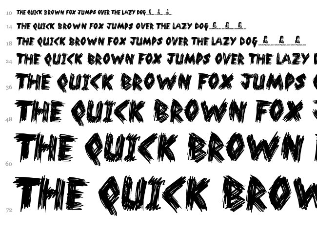 No Messin font waterfall
